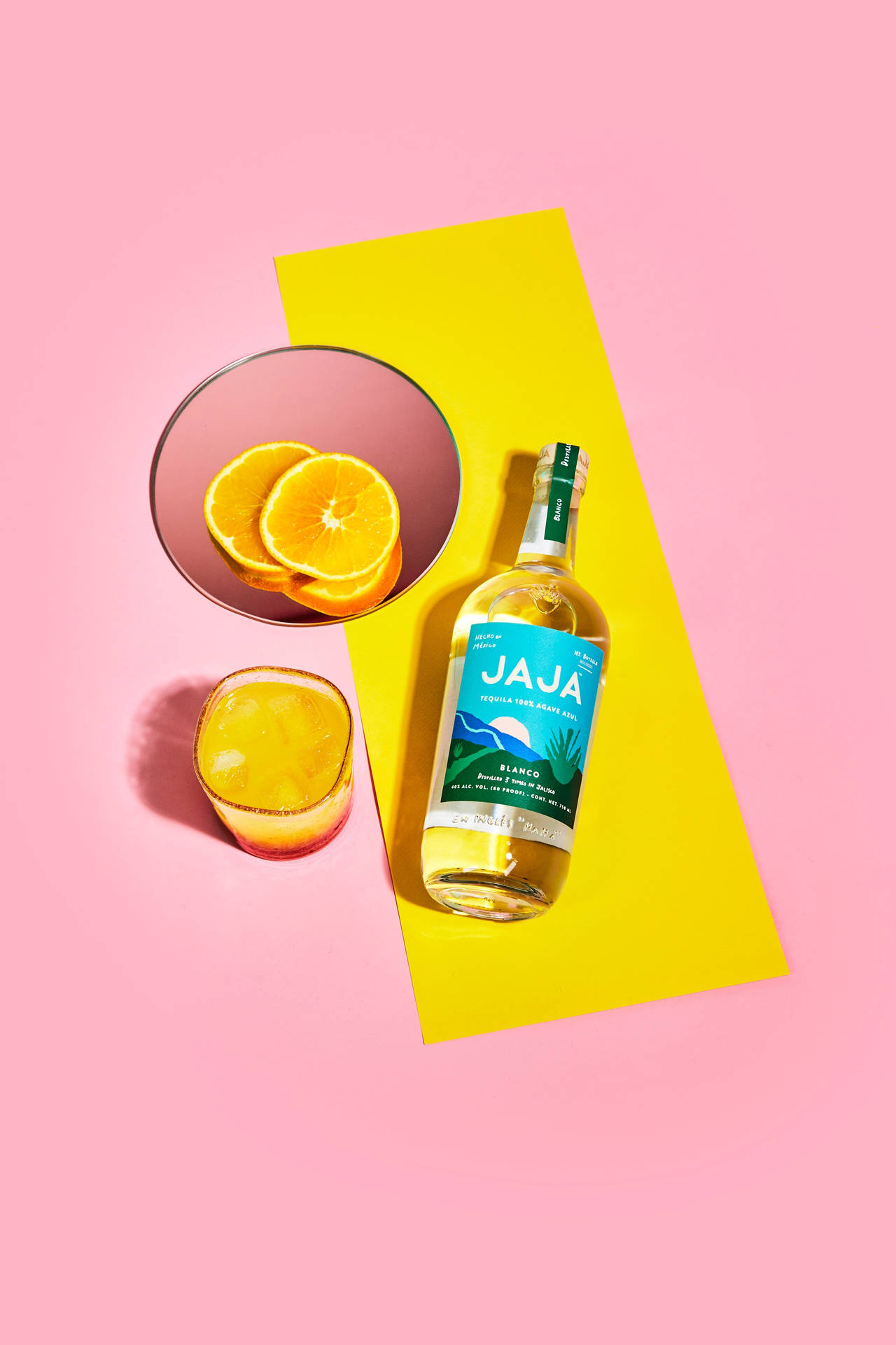 Jaja Tequila With Orange Fruit Wallpaper