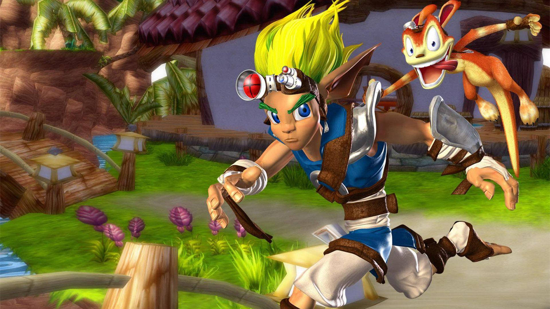 Running Jak And Daxter In A Forest Wallpaper