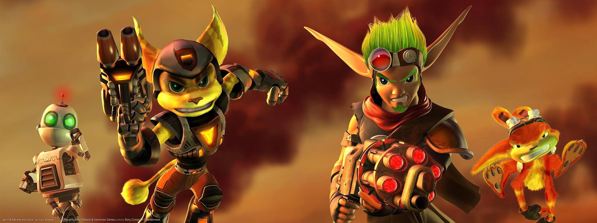 Jak and Daxter join forces in a thrilling adventure Wallpaper