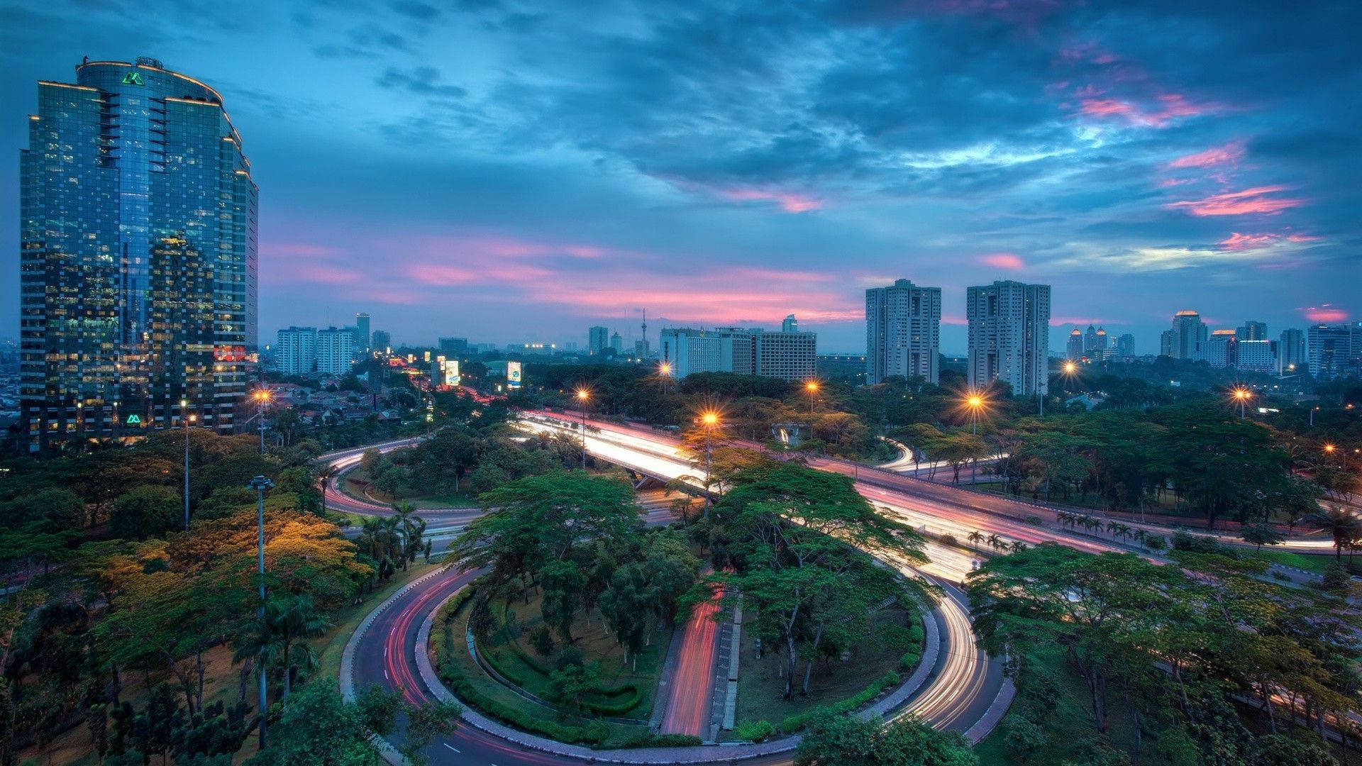 Círculosde La Ciudad De Jakarta Fondo de pantalla