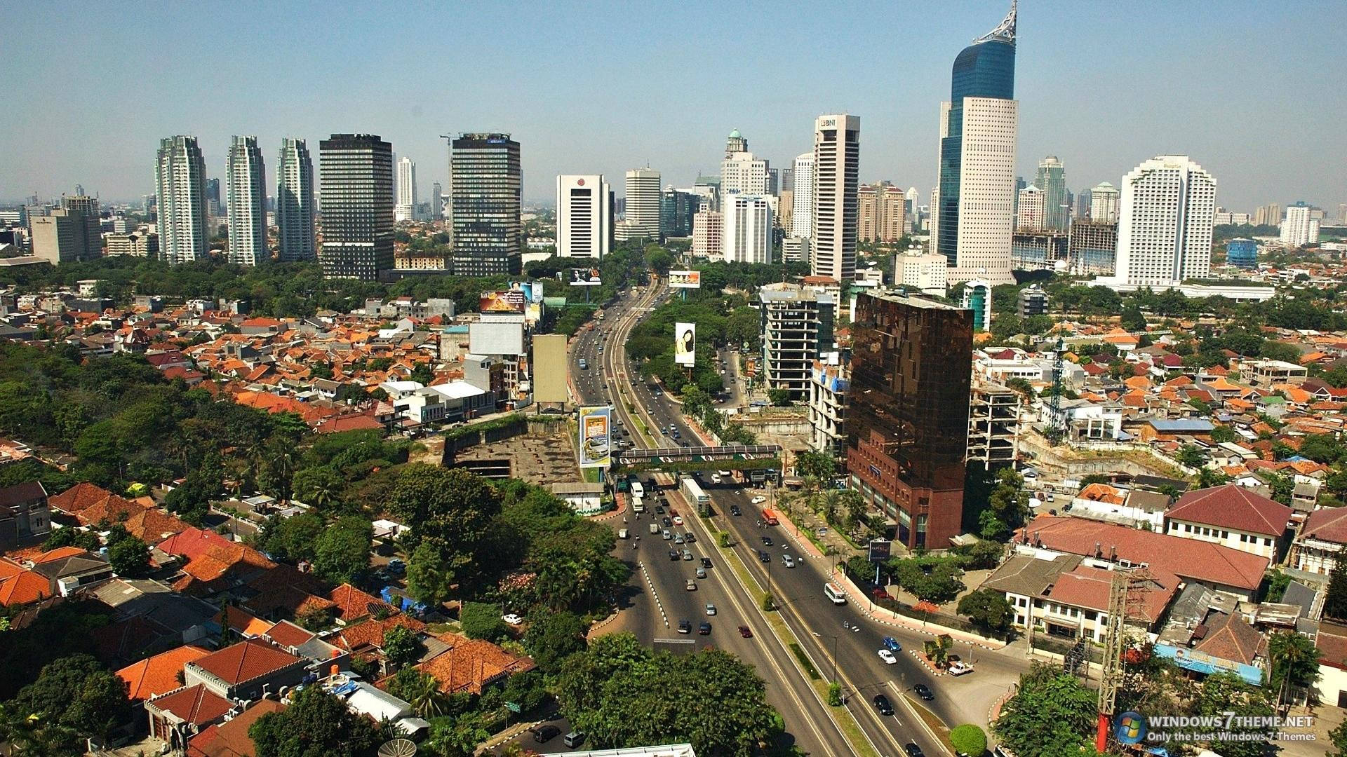 Download Jakarta City Trees Wallpaper 