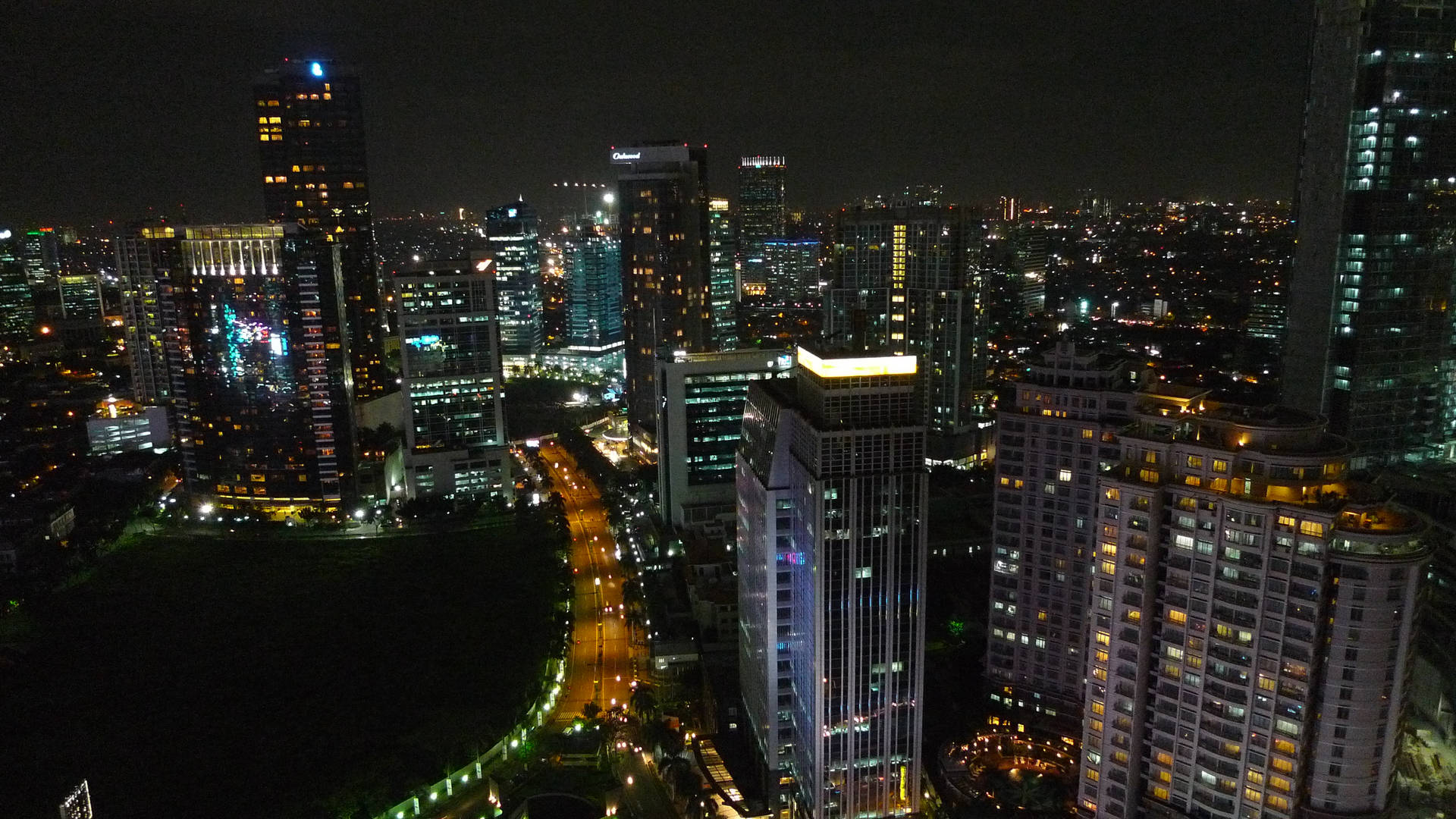 Vistanocturna De Jakarta Fondo de pantalla