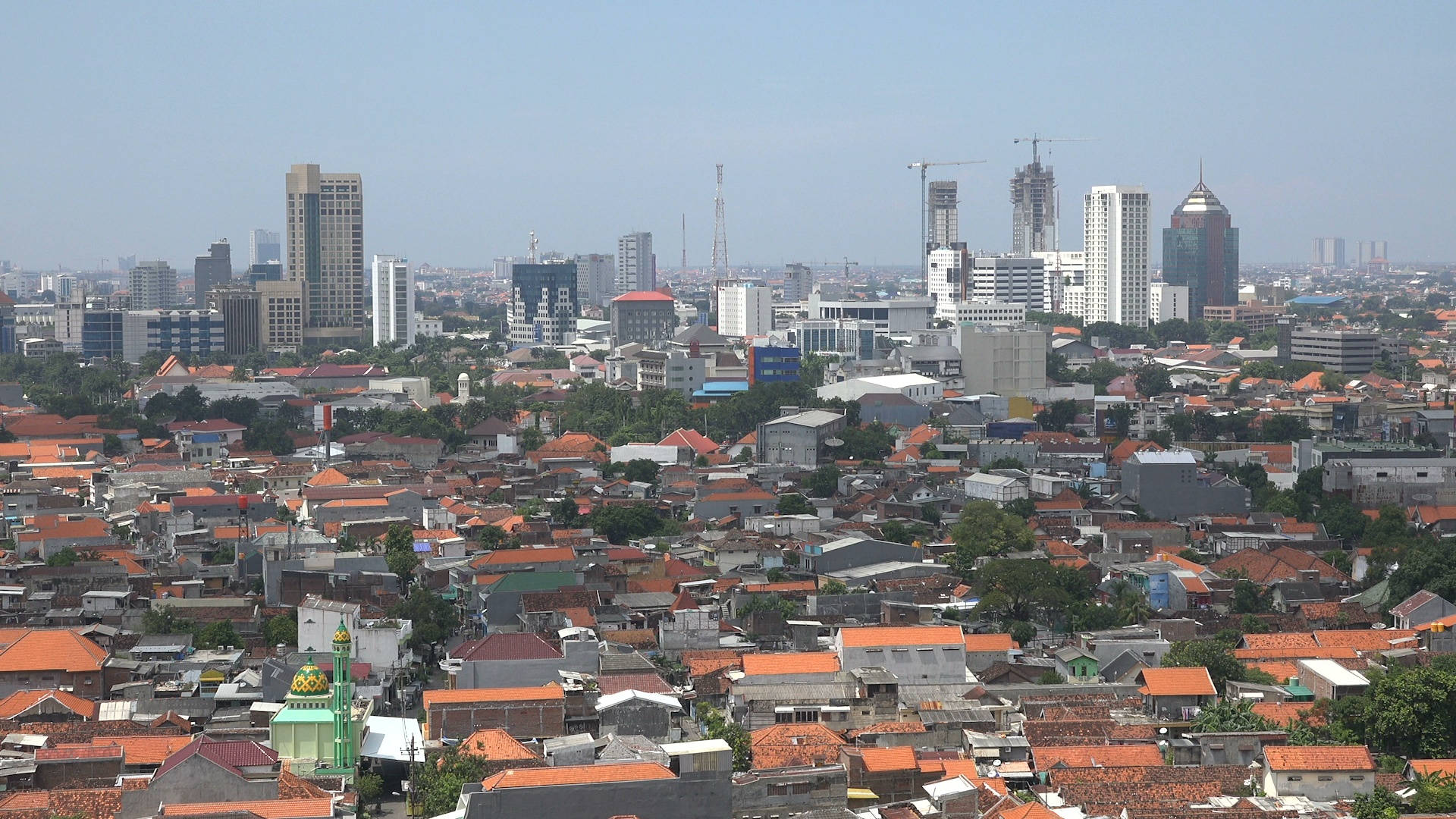 Jakartarotes Dach Wallpaper