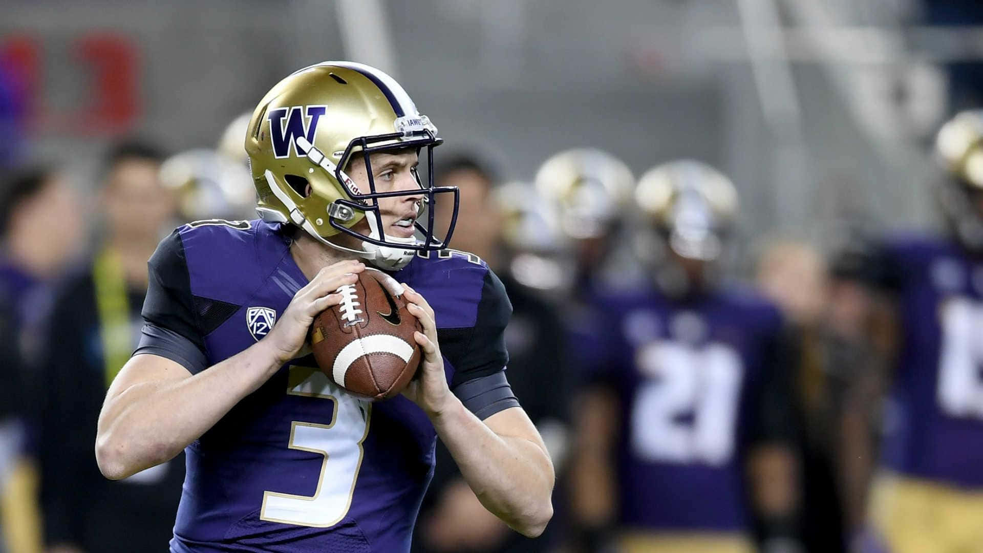 Jake Browning Washington Huskies Quarterback Bakgrunnsbildet