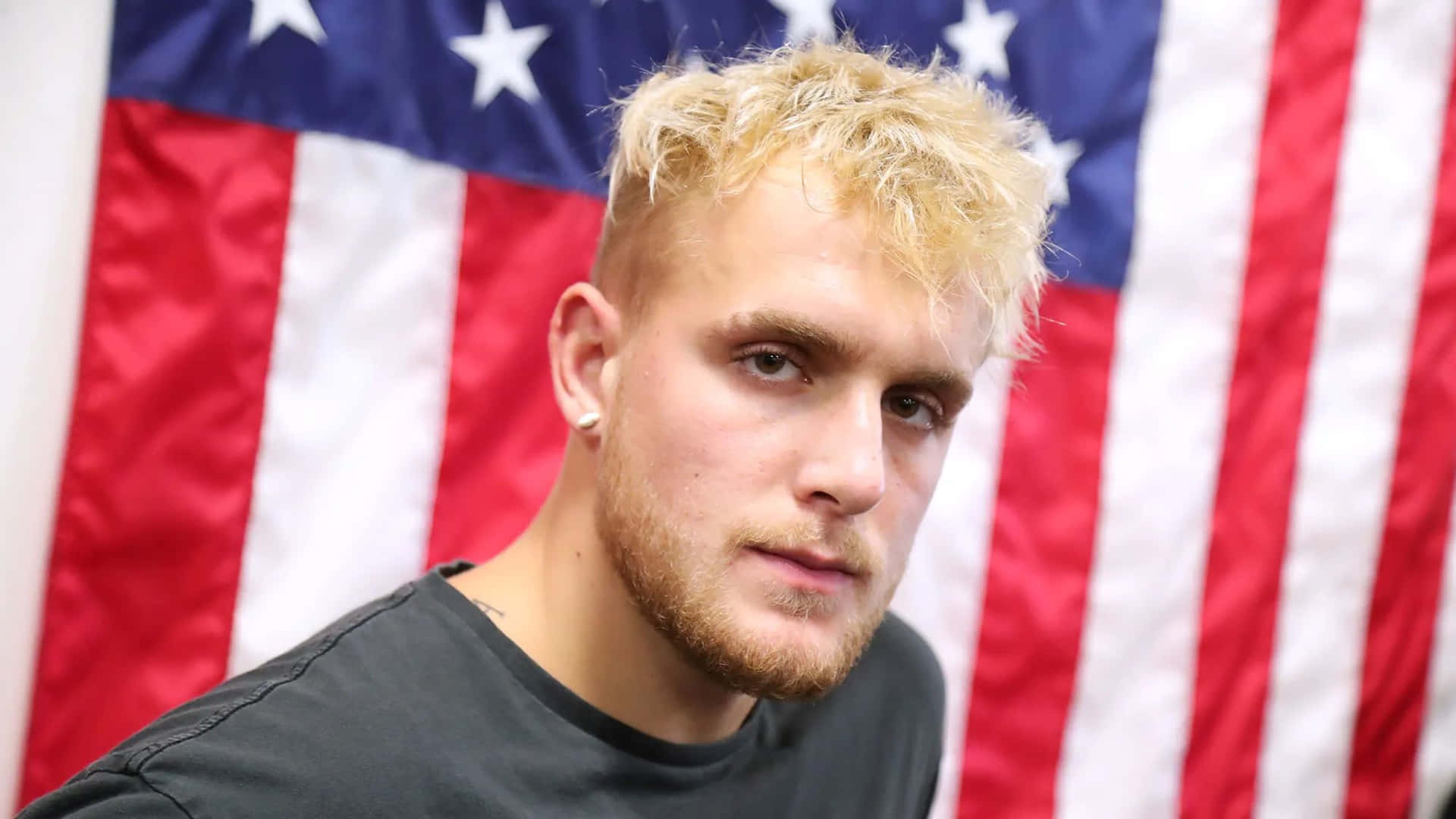 Jake Paul American Flag Backdrop Wallpaper