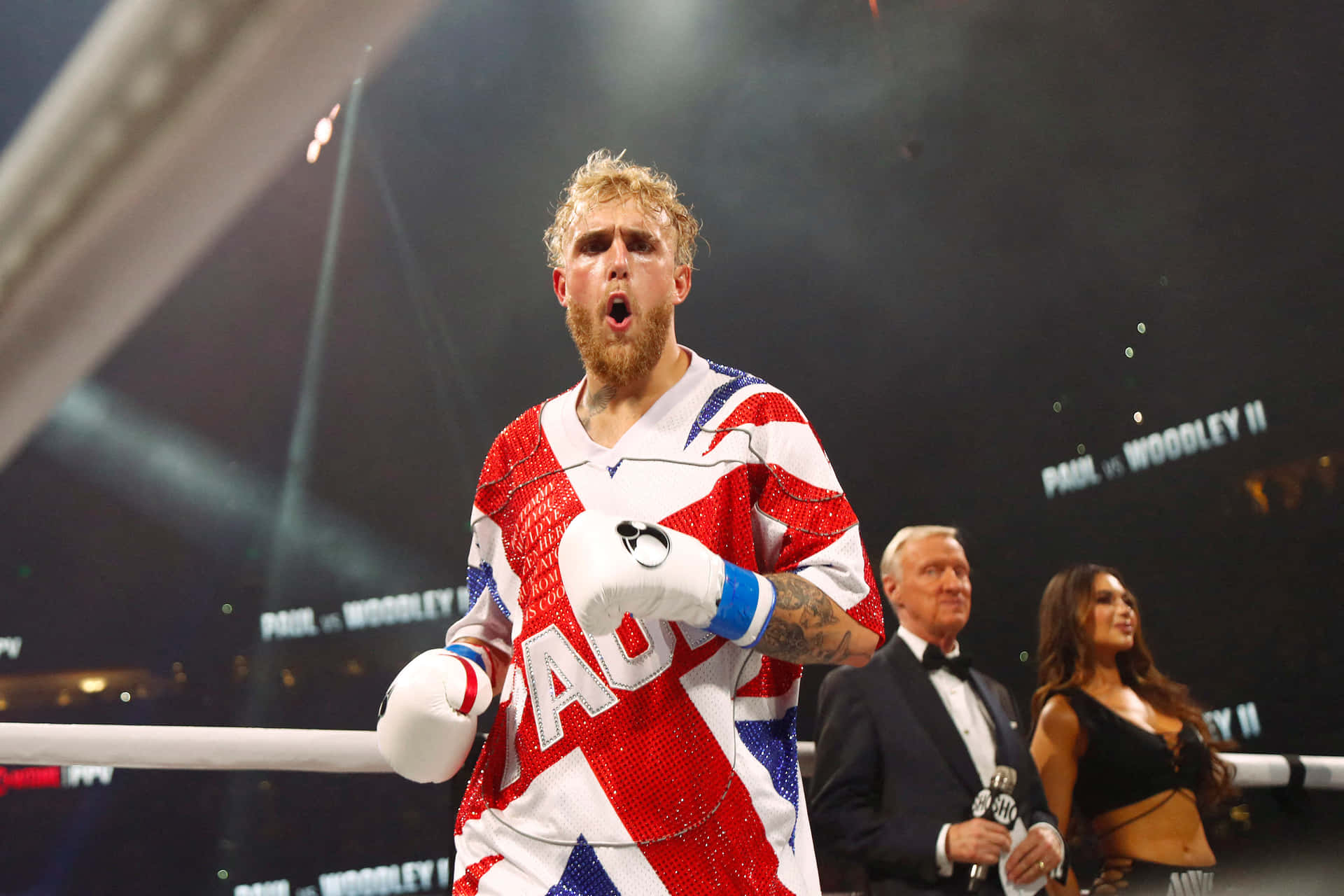 Jake Paul Boxing Match Victory Wallpaper