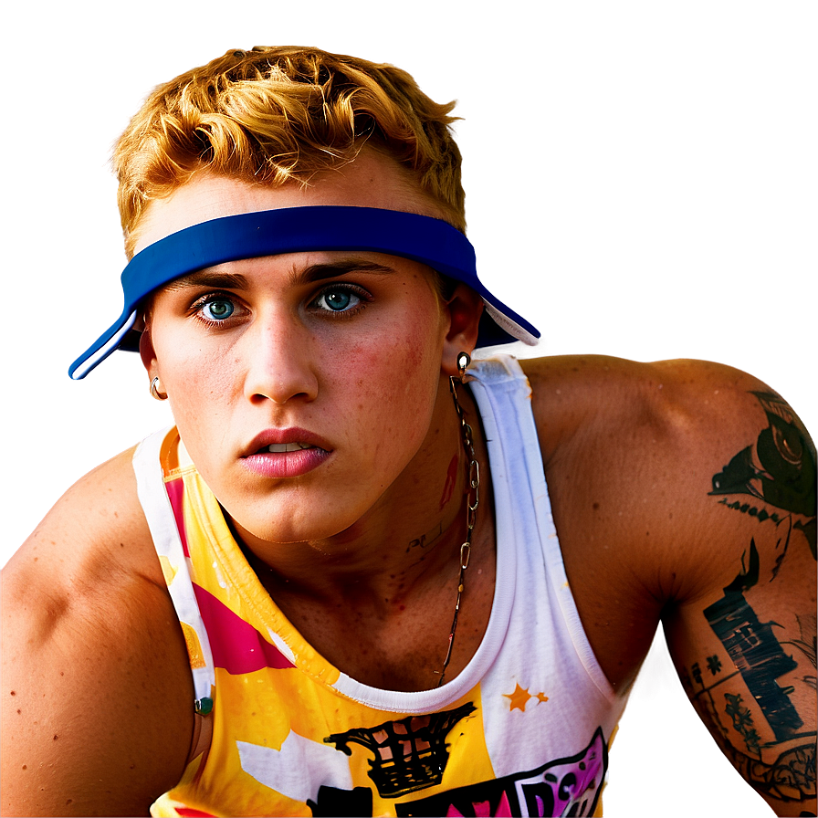 Jake Paul Intense Look Sun Visor PNG