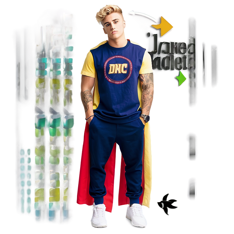 Jake Paul Stylized Portrait PNG