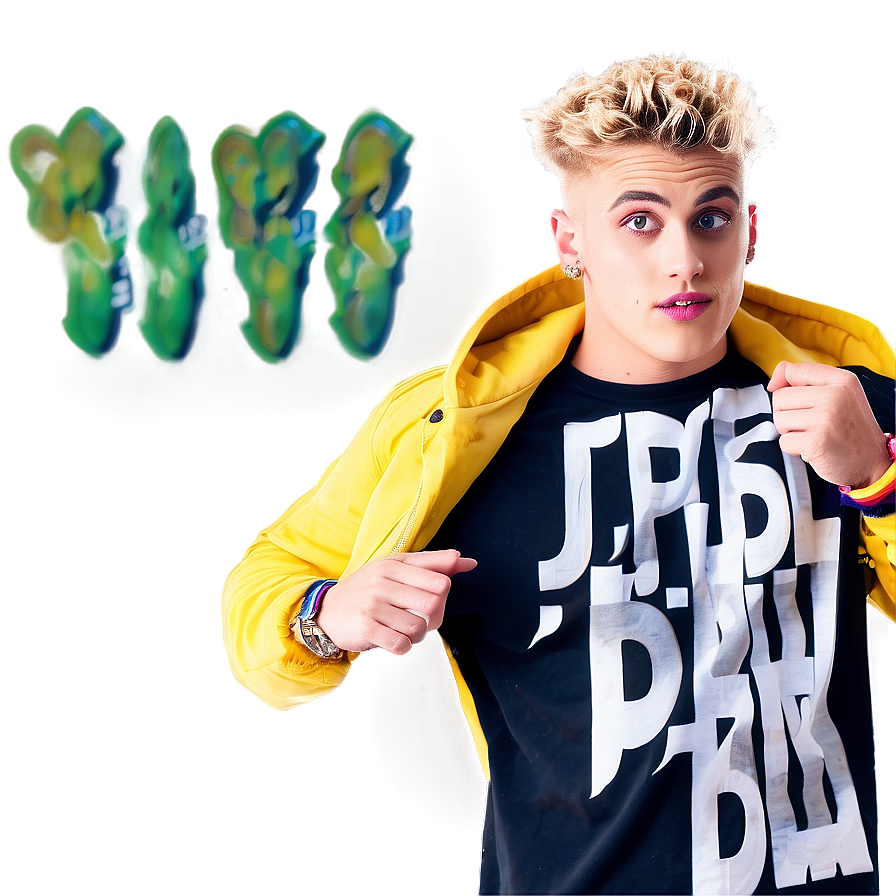Jake Paul Yellow Jacket Pose PNG