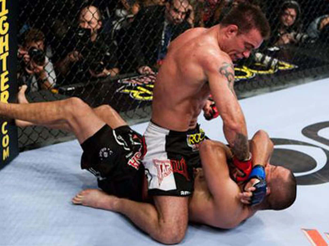 Jake Shields And Georges St. Pierre At Ufc 129 Wallpaper