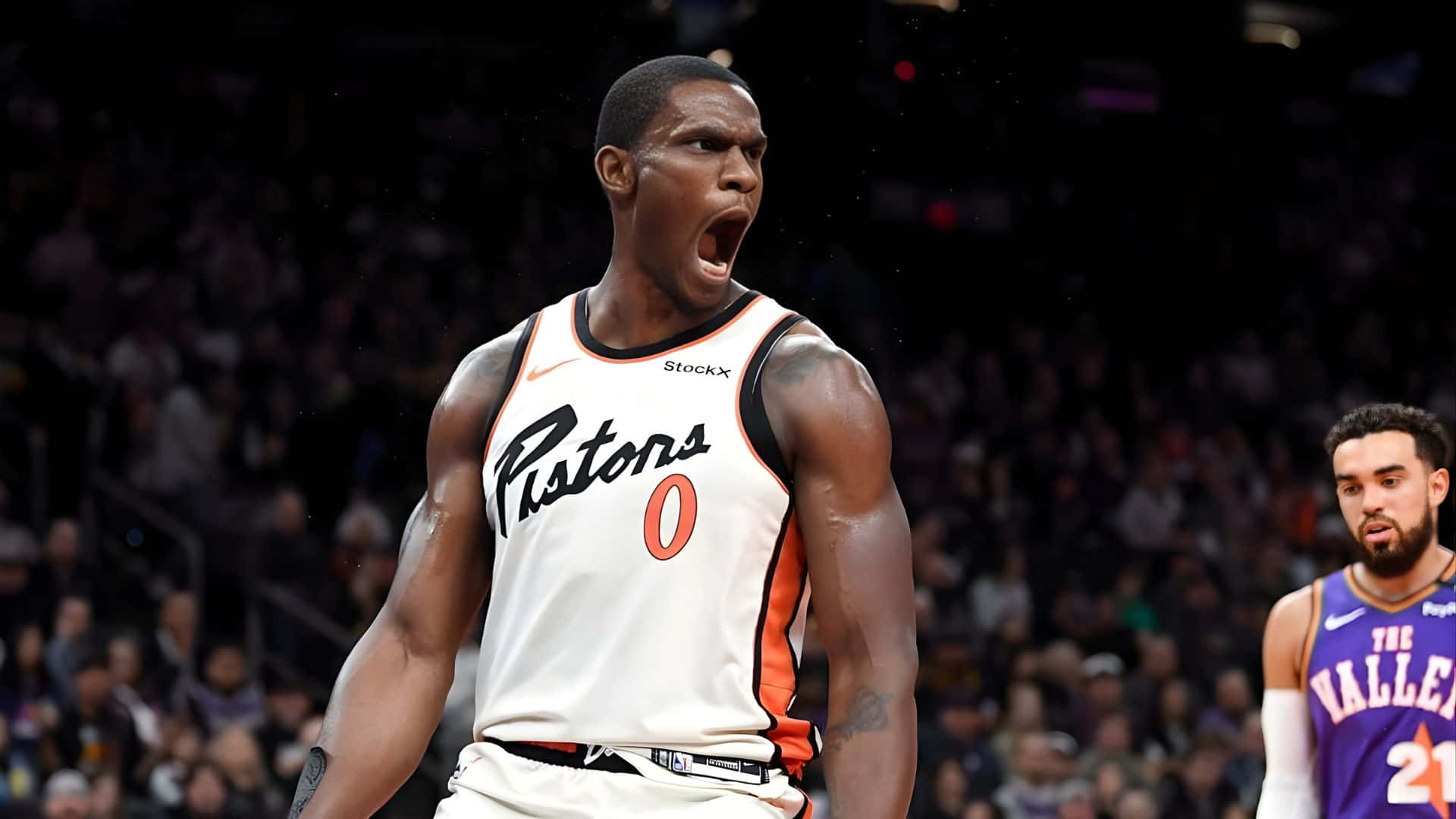 Destacado De Jalen Duren Con Los Pistons Fondo de pantalla