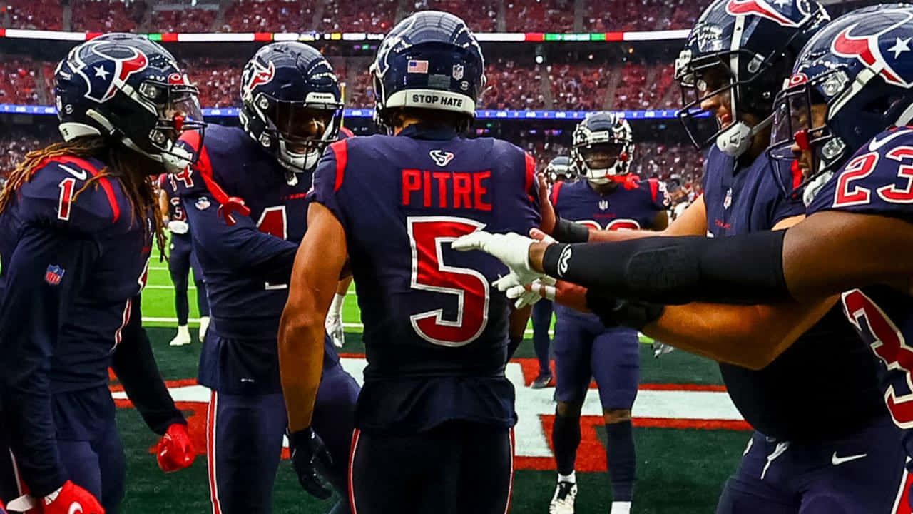 Jalen Pitre Houston Texans Team Huddle Wallpaper