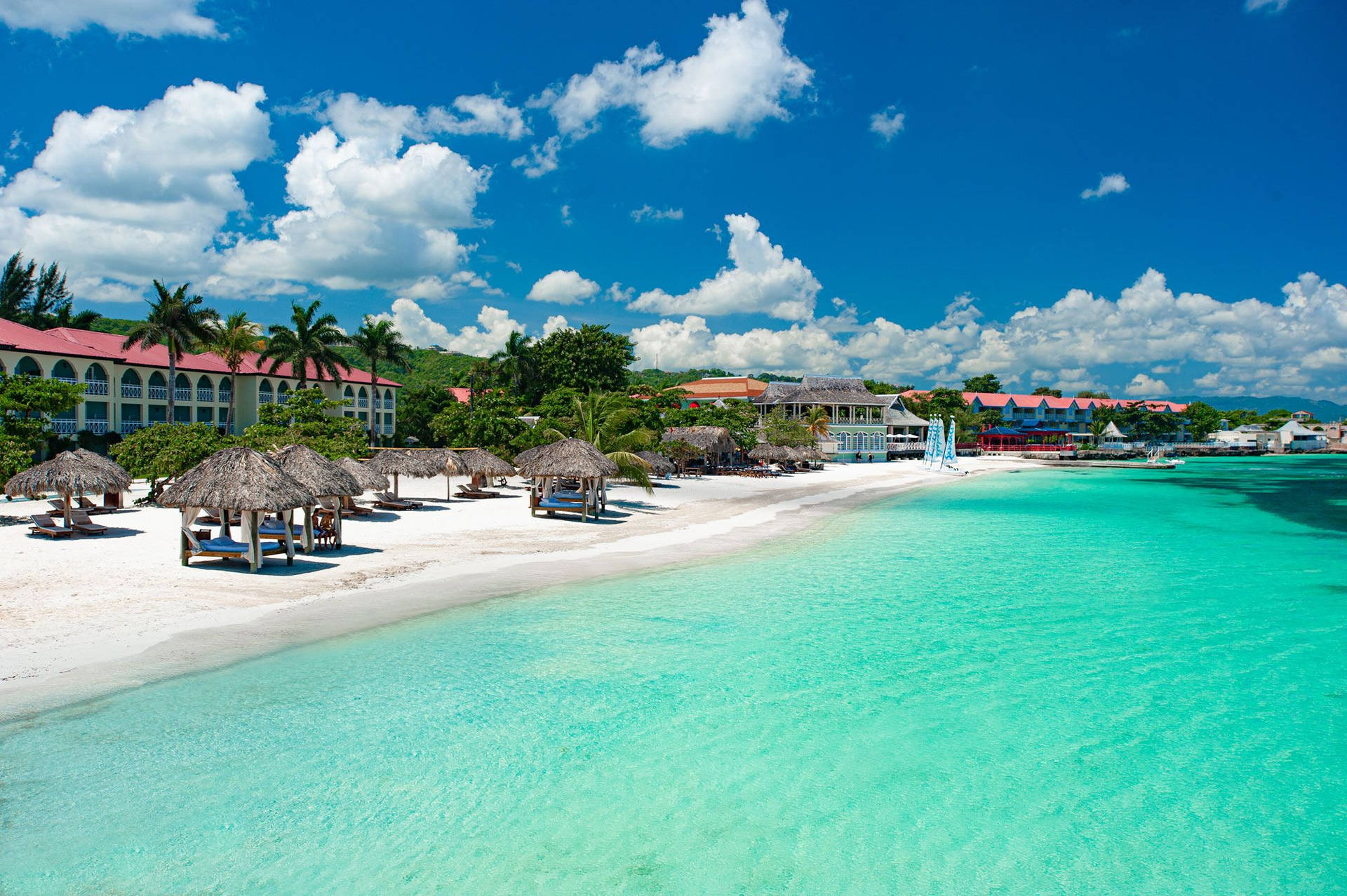 Cabañasde Playa En Jamaica Fondo de pantalla