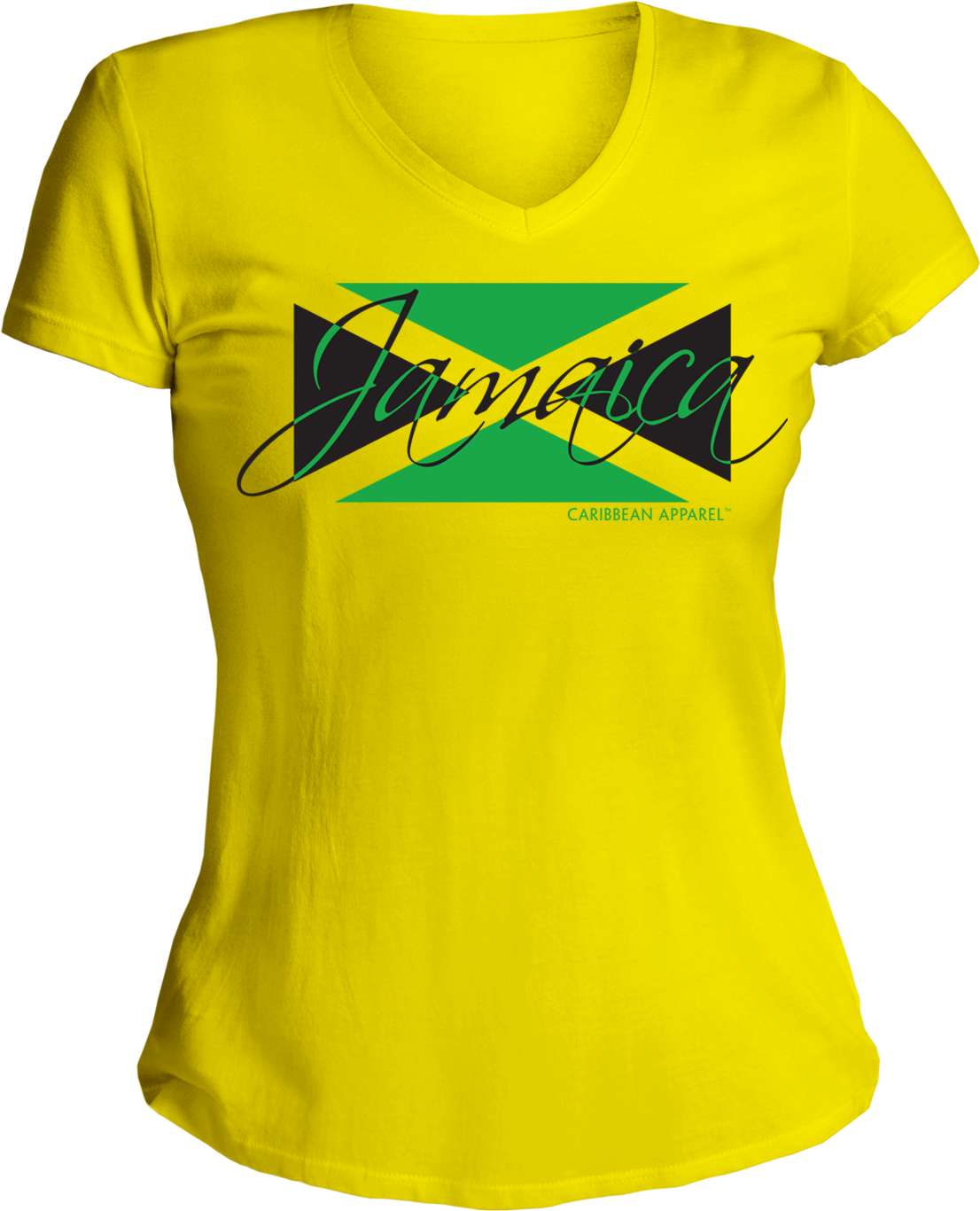 Jamaica Caribbean Apparel Yellow Tshirt PNG