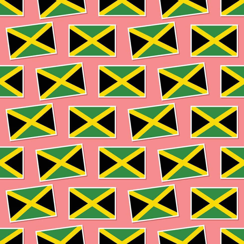 Jamaica_ Flag_ Pattern_ Background Wallpaper
