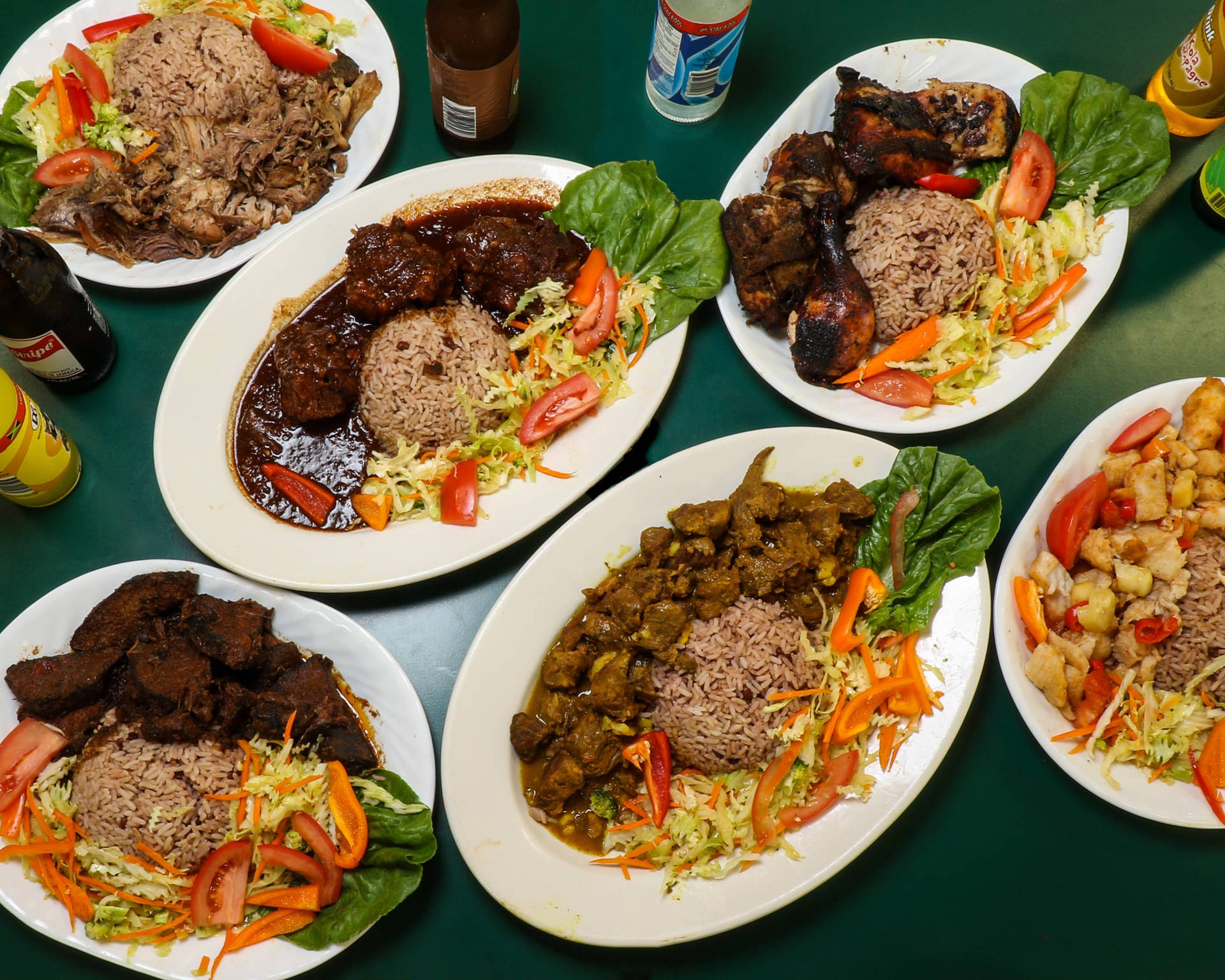 Cucina Locale Della Giamaica Sfondo