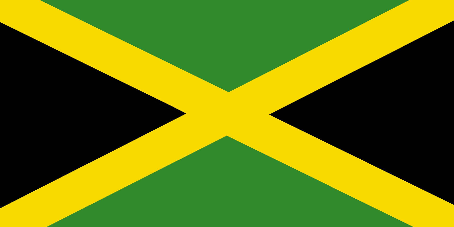 Tapetet Nationalflag af Jamaica: Se det detaljerede og farverige design af Den Jamaicanske Flag Wallpaper