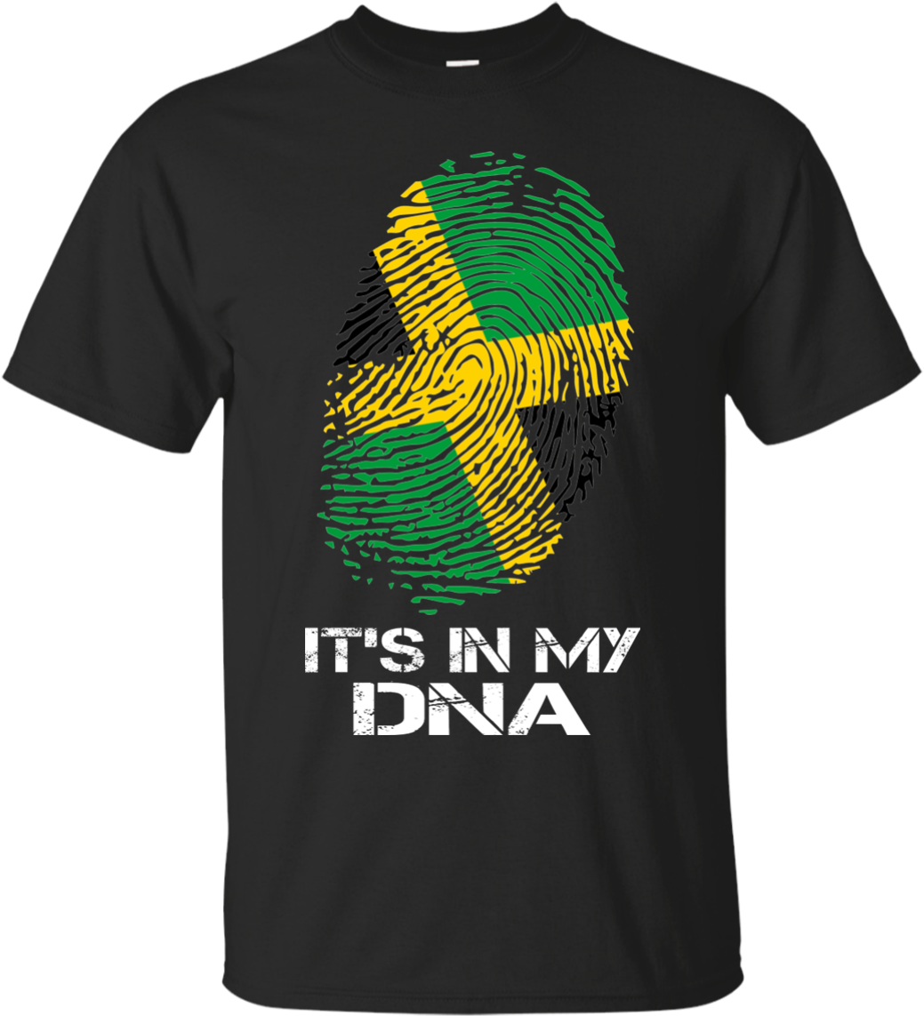 Jamaican D N A Themed T Shirt Design PNG