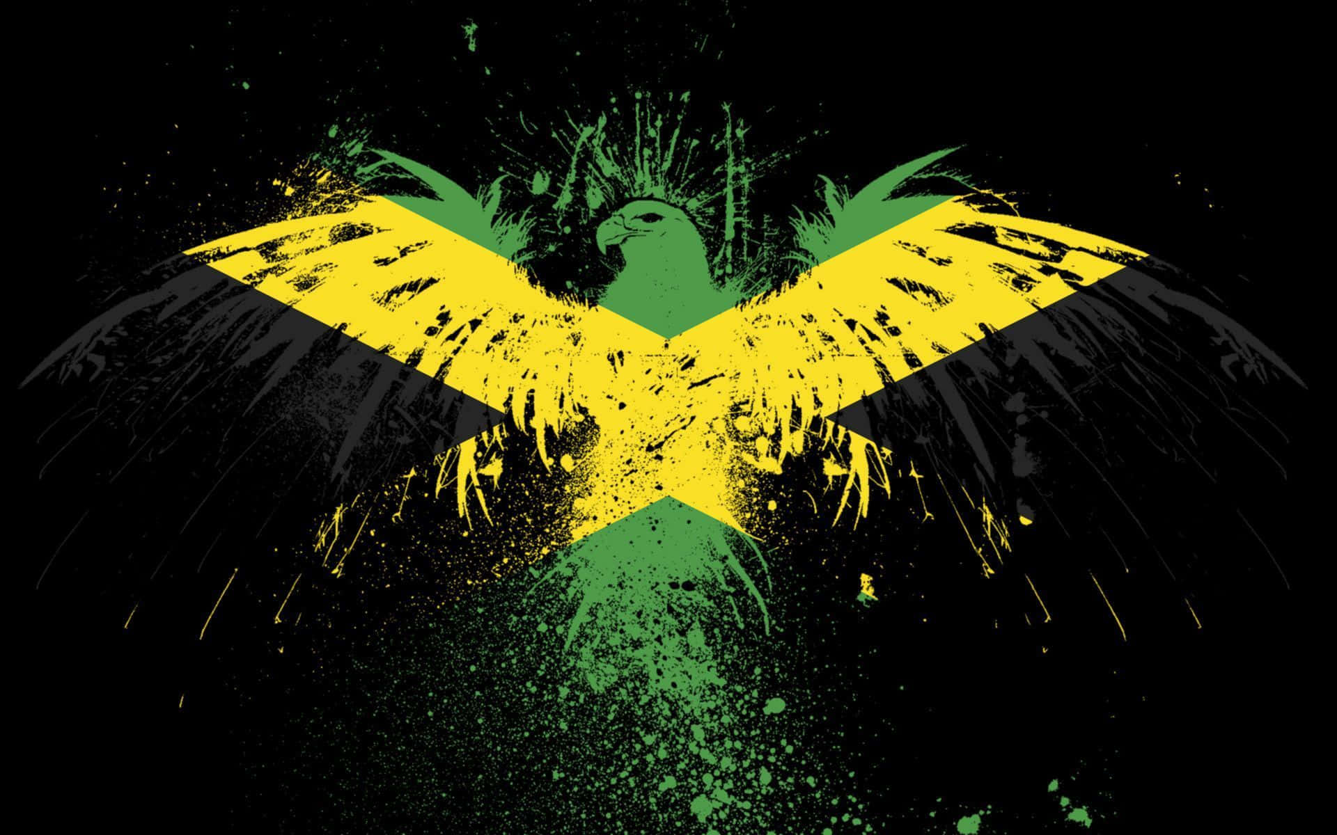 Jamaican Flag Abstract Art Wallpaper