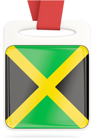 Jamaican Flag Badge PNG