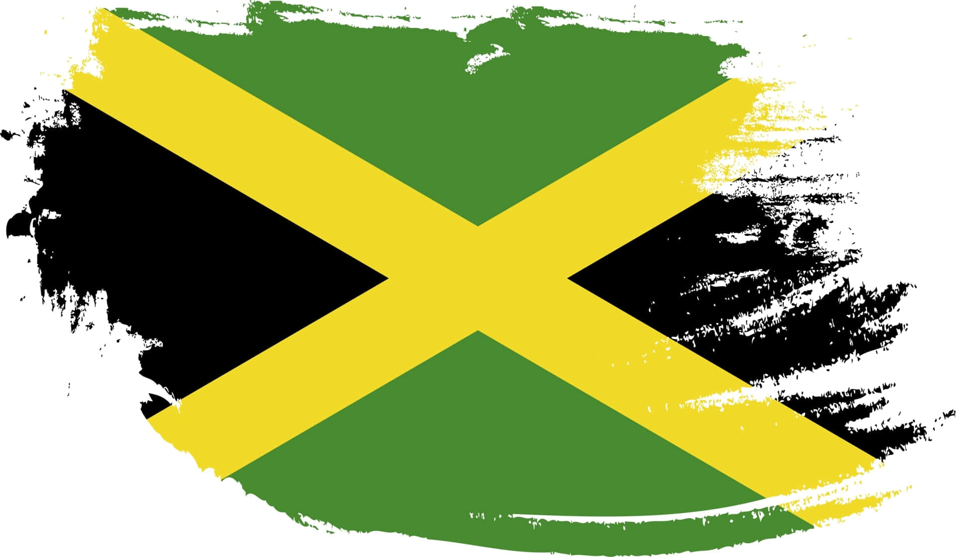 Jamaican Flag Brush Stroke Wallpaper