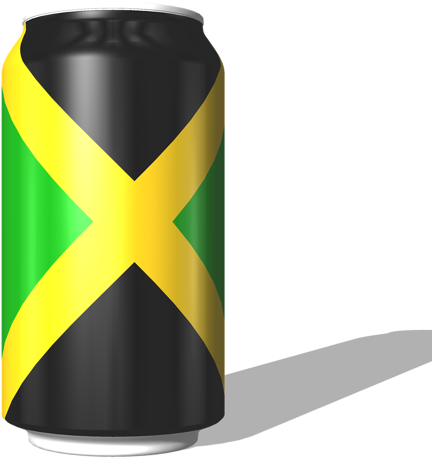 Jamaican Flag Can Design PNG