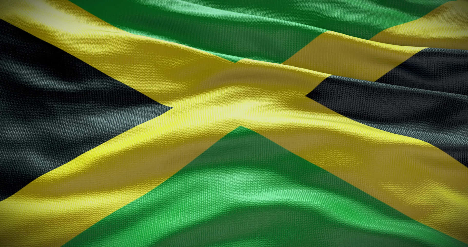 Jamaican Flag Closeup Texture Wallpaper