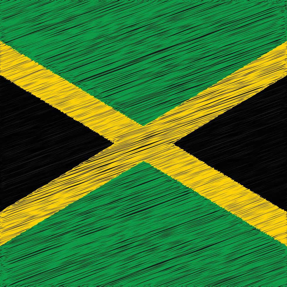 Jamaican Flag Textured Artwork Wallpaper