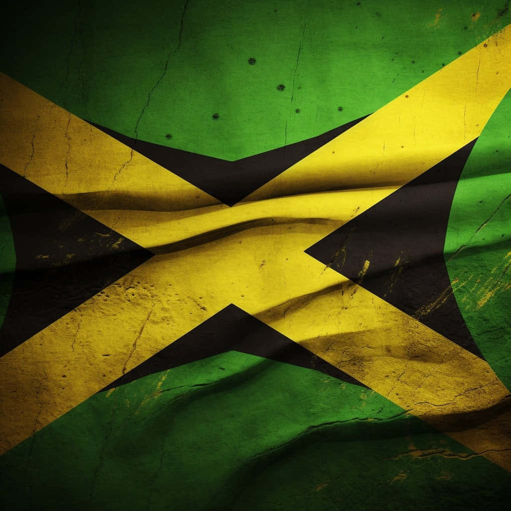 Jamaican Flag Textured Background Wallpaper
