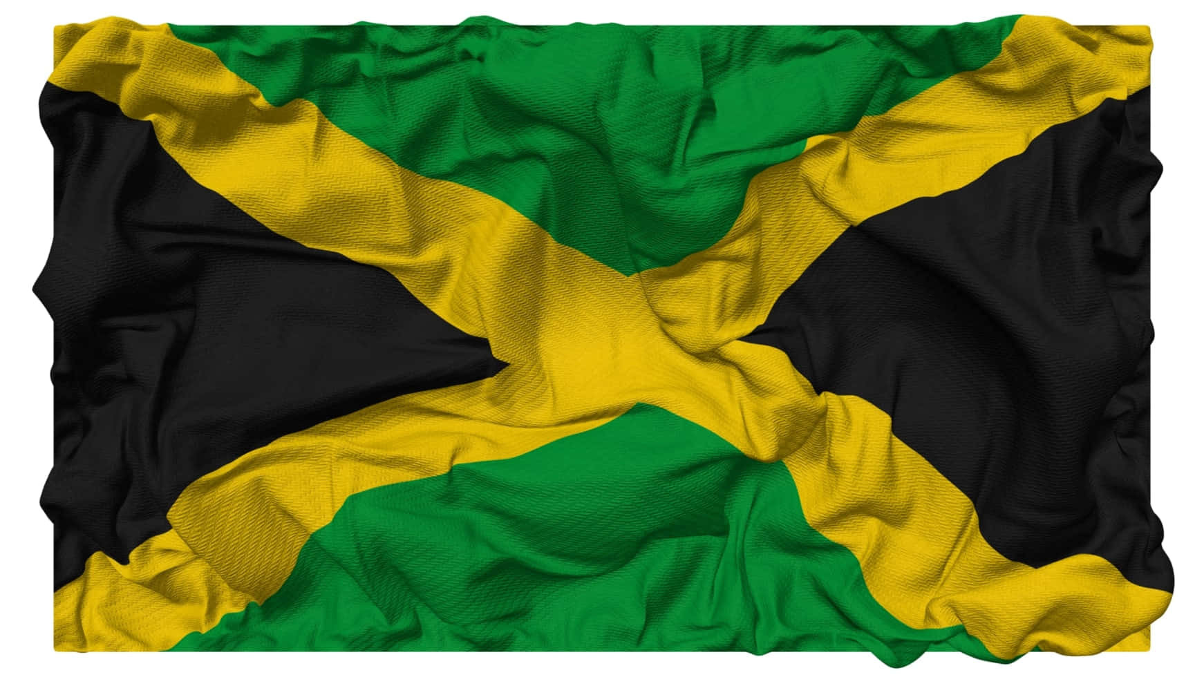 Jamaican Flag Wavy Texture Wallpaper