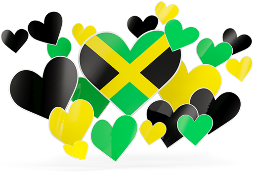 Jamaican Heart Celebration PNG