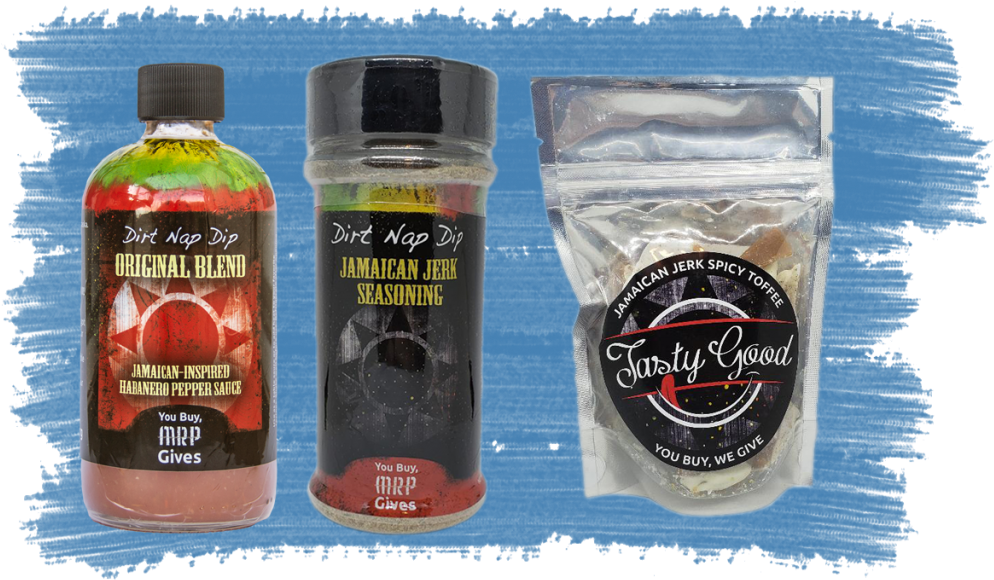 Jamaican Inspired Seasoningsand Snack Packaging PNG