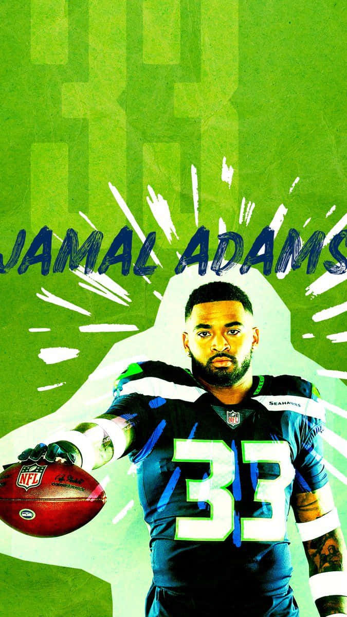 Jamal Adams Portrait Graphic Art Wallpaper
