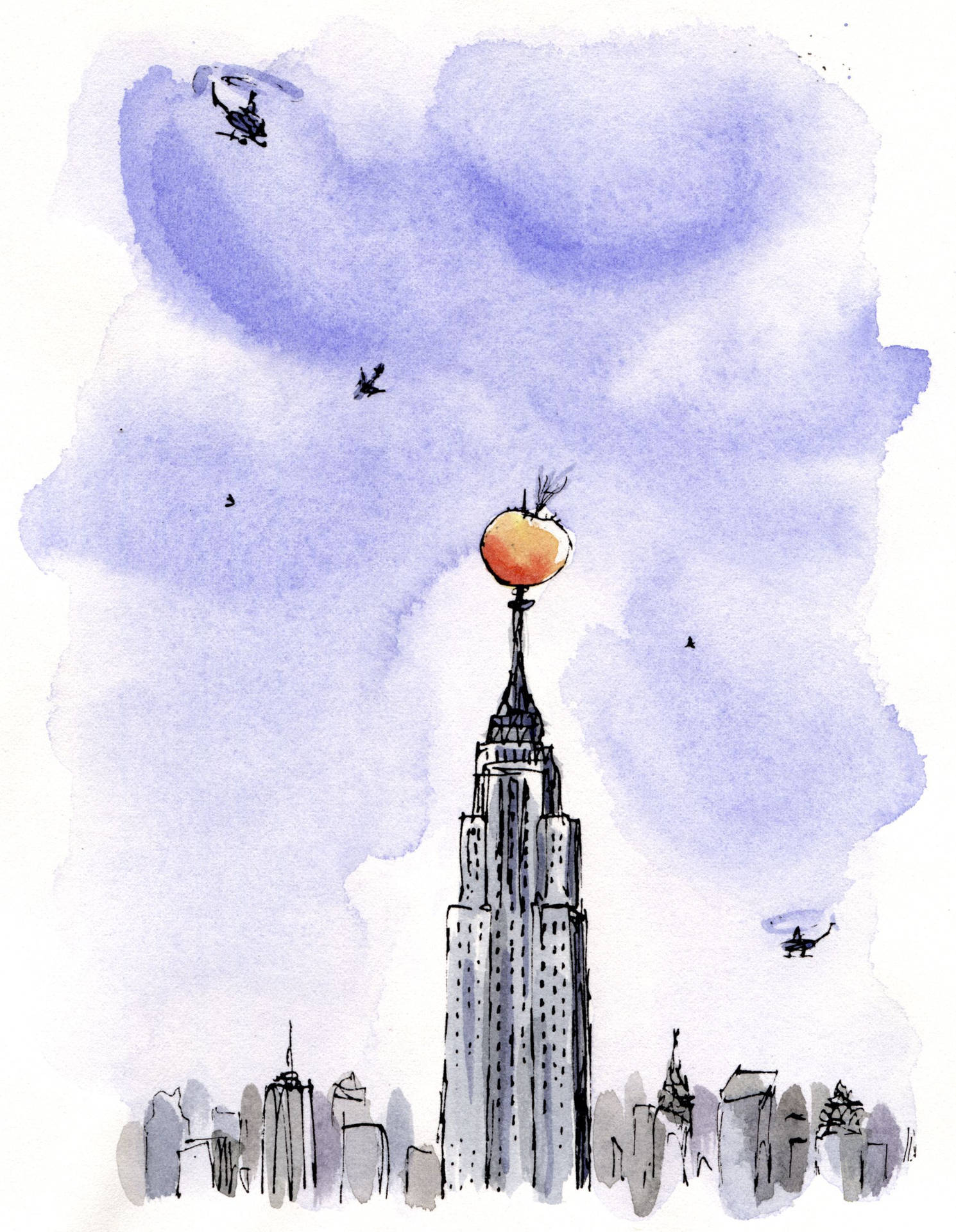 James And The Giant Peach Empire State Background