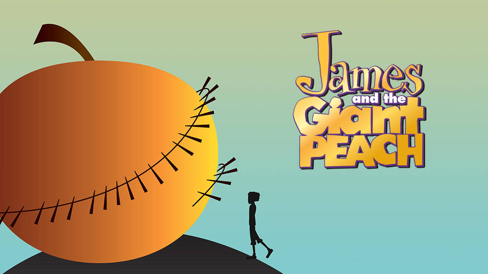 James And The Giant Peach Minimalist With Logo Background