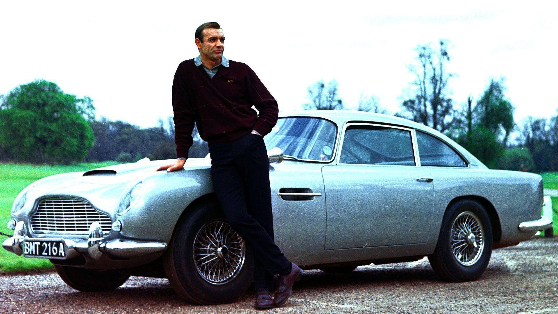 James Bond With Old Car Wallpaper