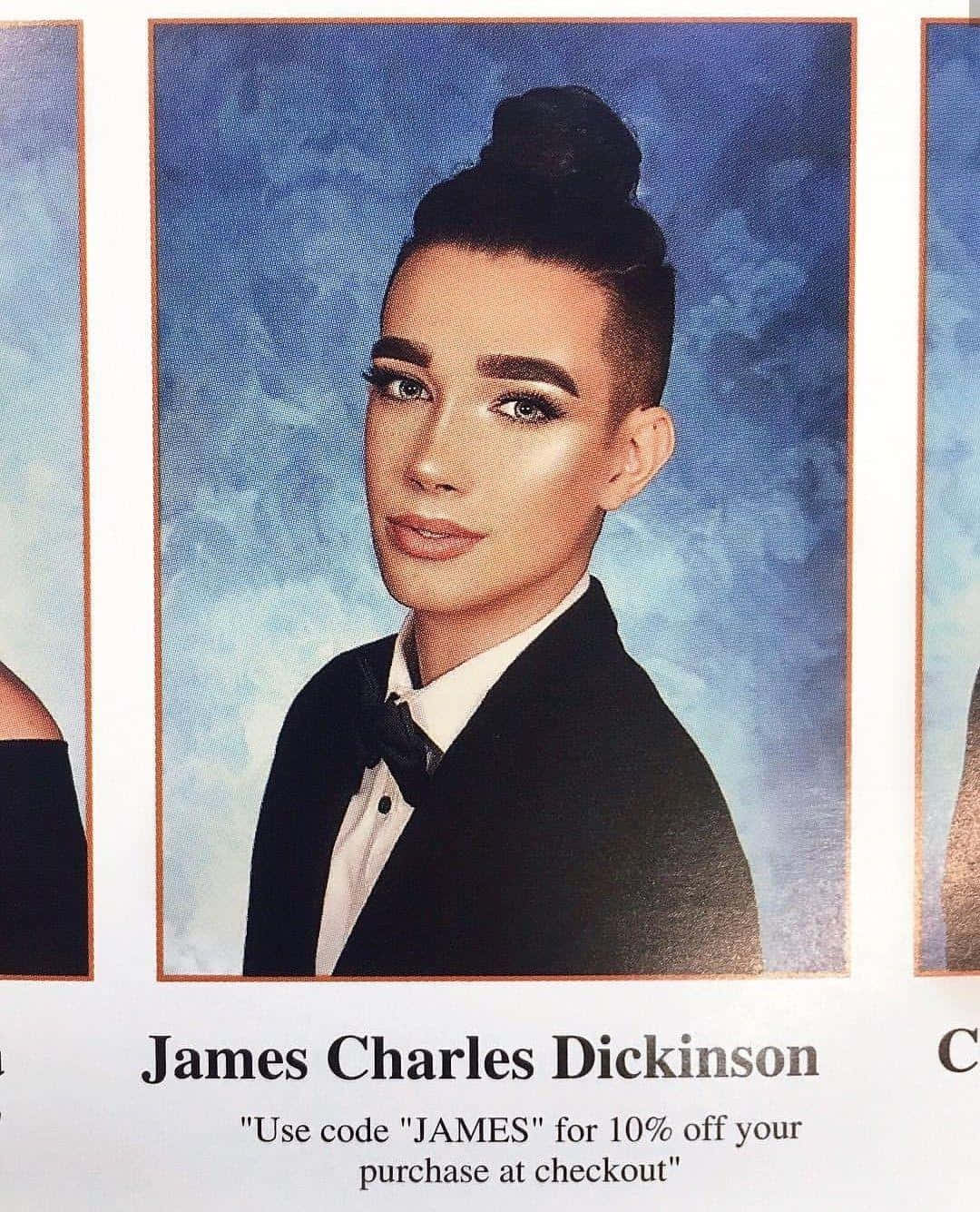 James Charles Dickinson's High School Yearbook Photo Wallpaper