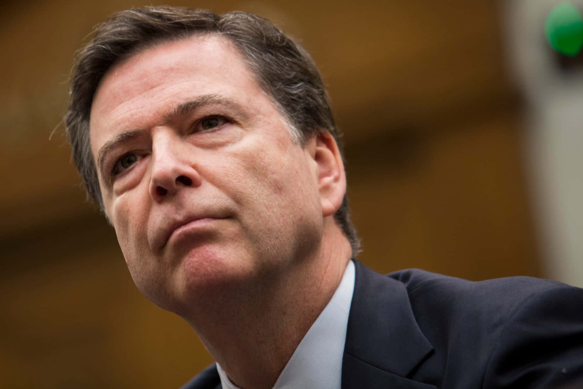 James Comey Intense Look Wallpaper