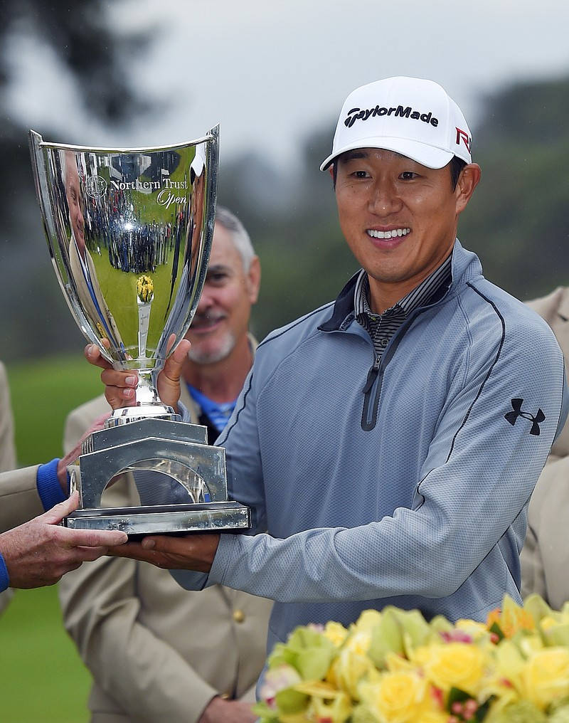 James Hahn Holding His Trophy Wallpaper