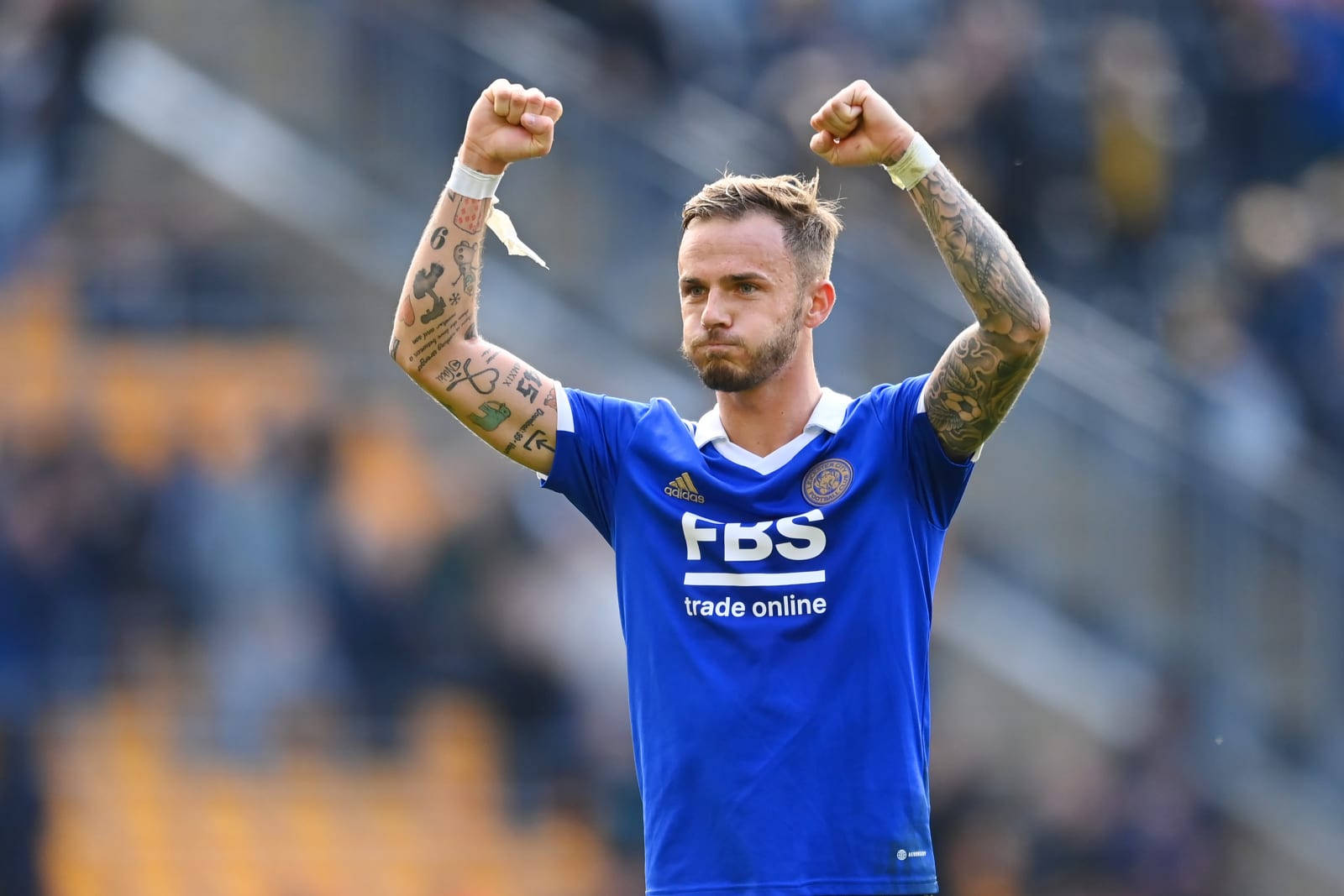 James Maddison Arms Up Picture