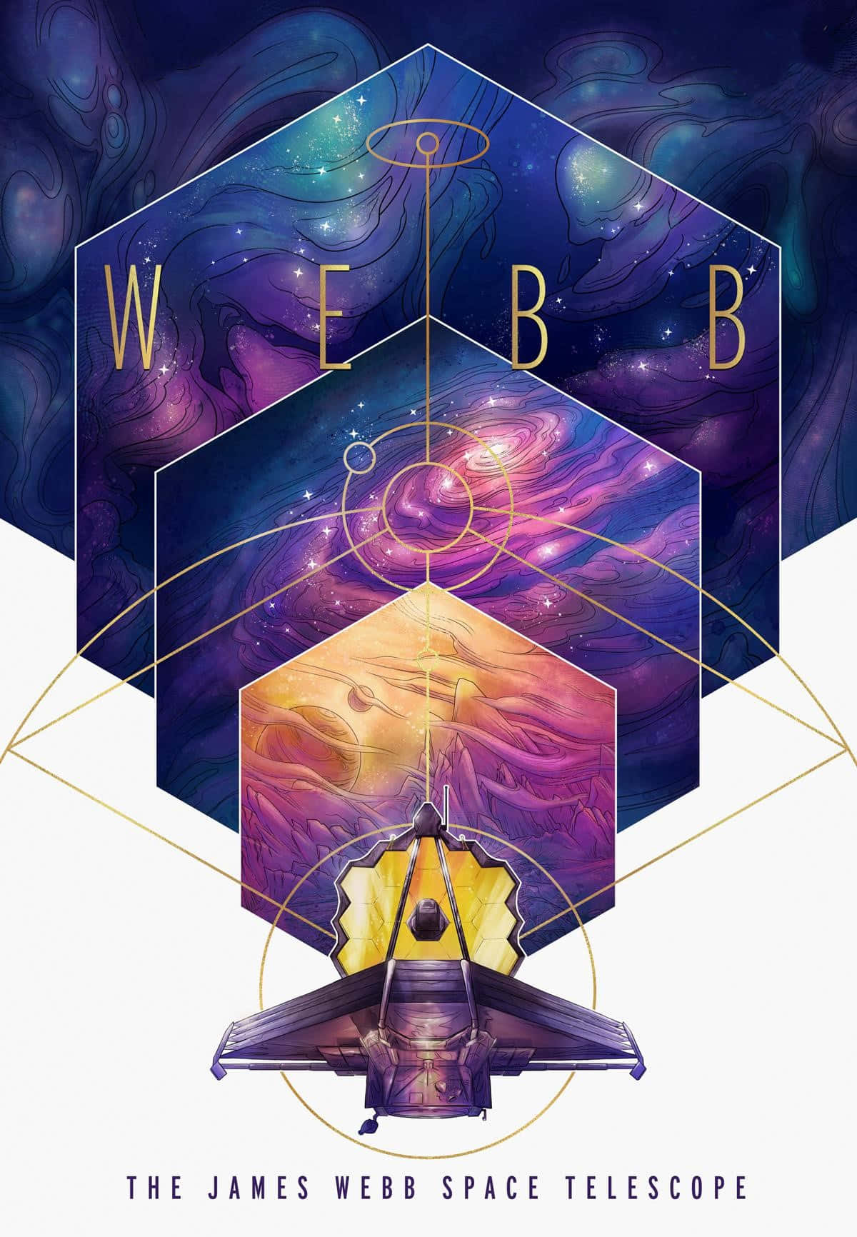 Affiche Artistique Du Télescope Spatial James Webb Fond d'écran