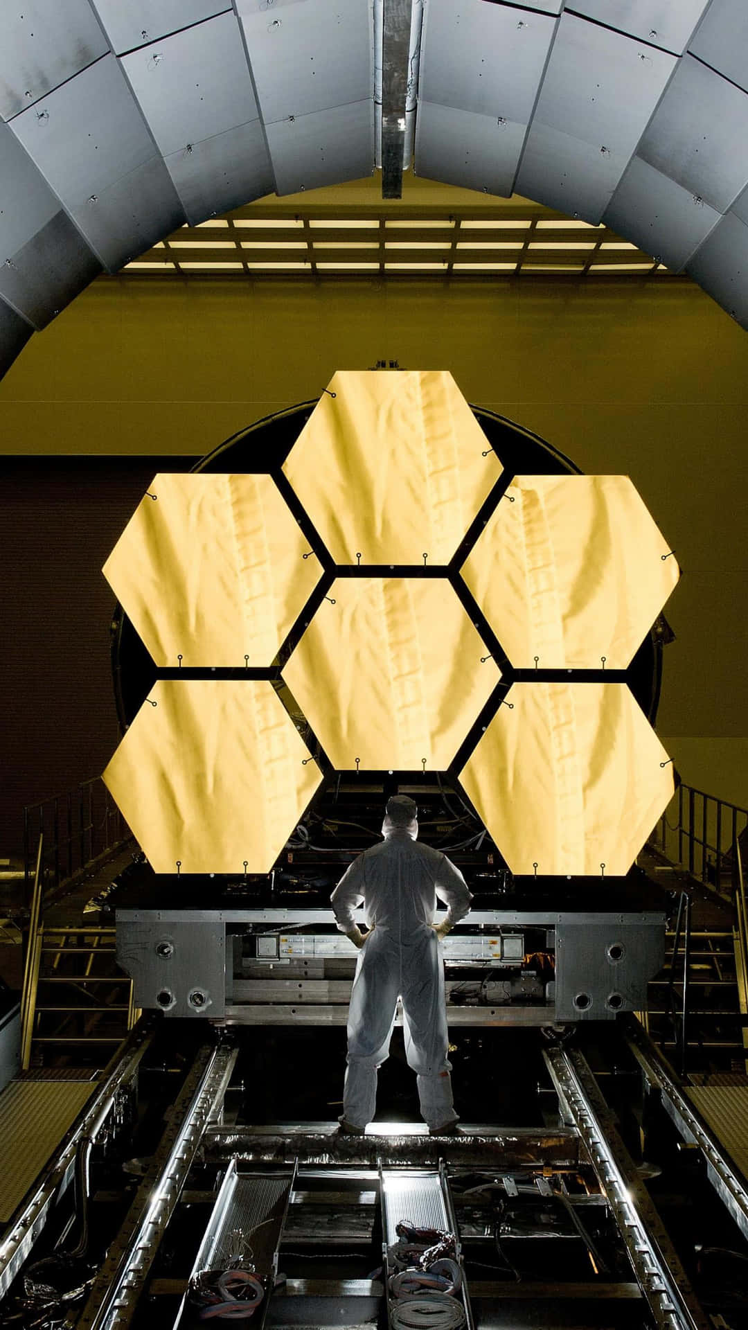 James Webb Space Telescope Mirror Inspection Wallpaper