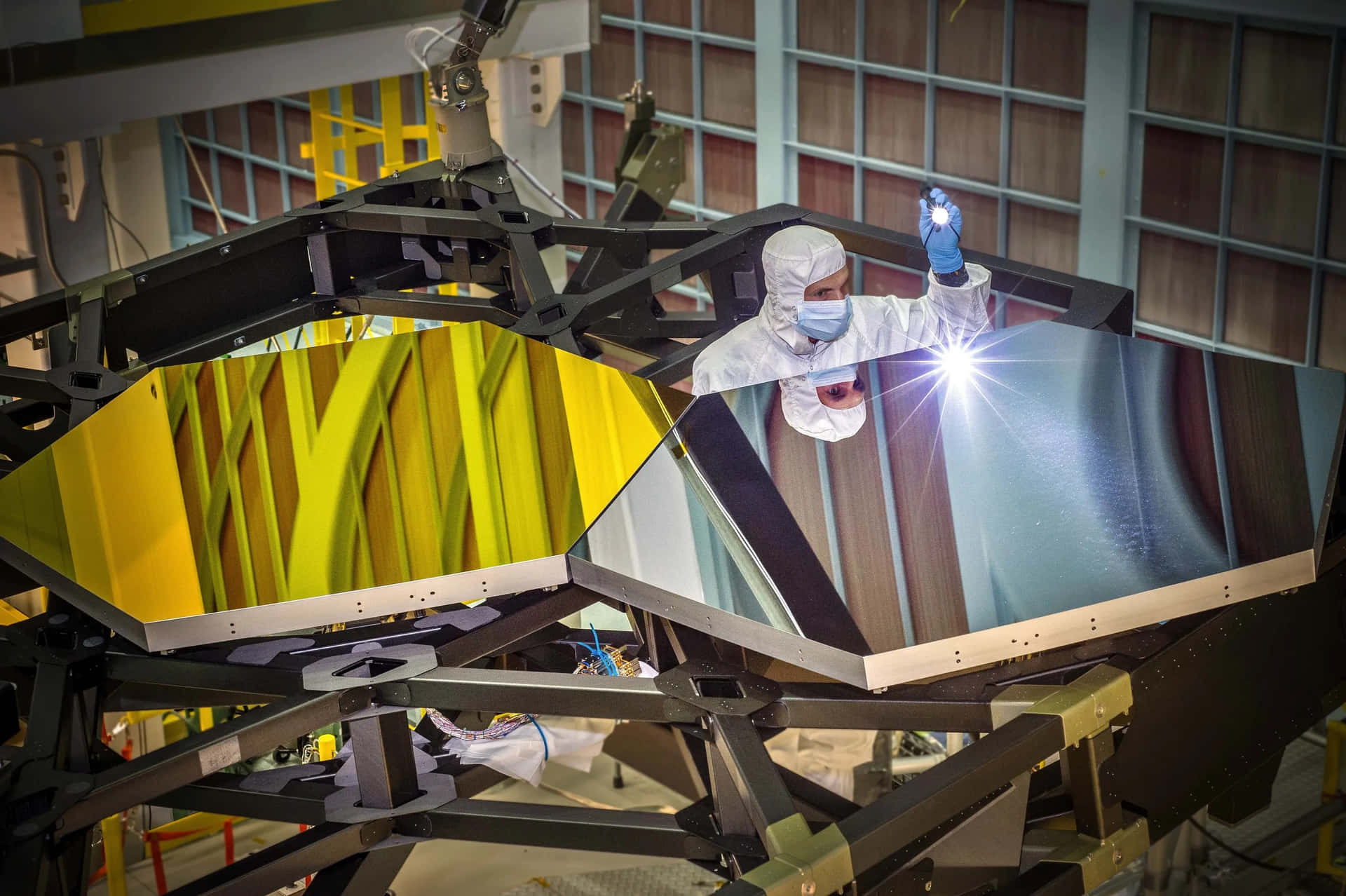 James Webb Space Telescope Mirror Inspection Wallpaper