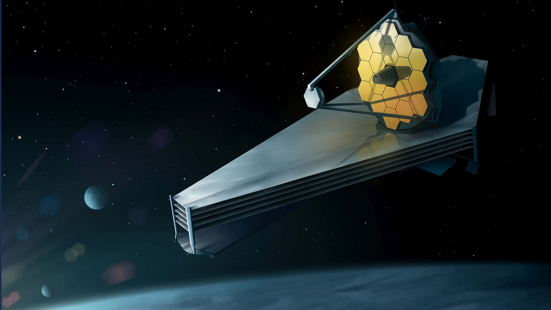 Immaginedel Telescopio James Webb Nello Spazio Cosmico