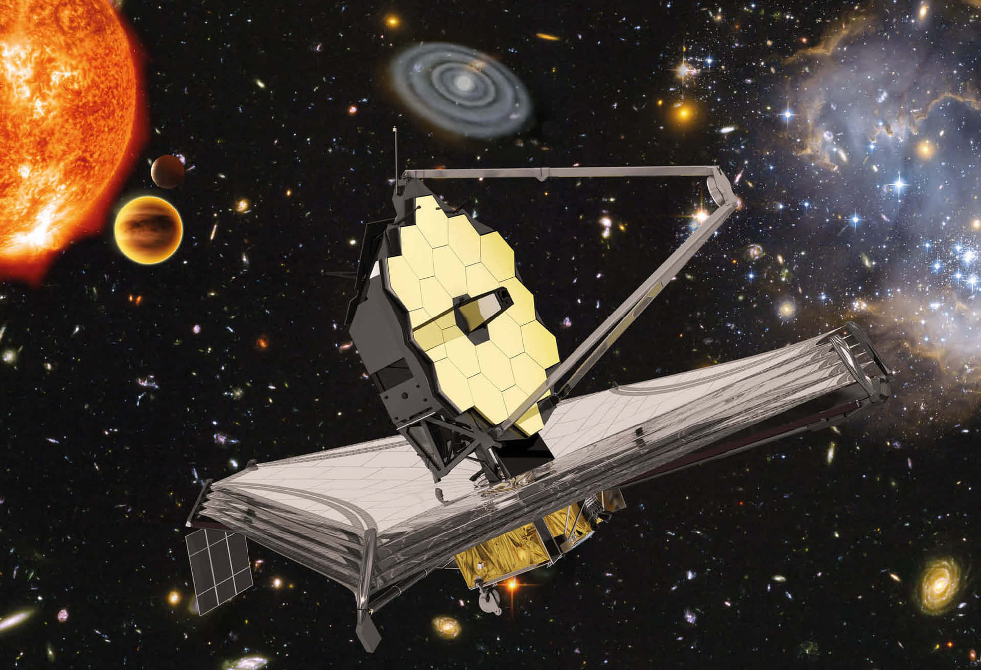 Bilddes James Webb Teleskops Und Planeten