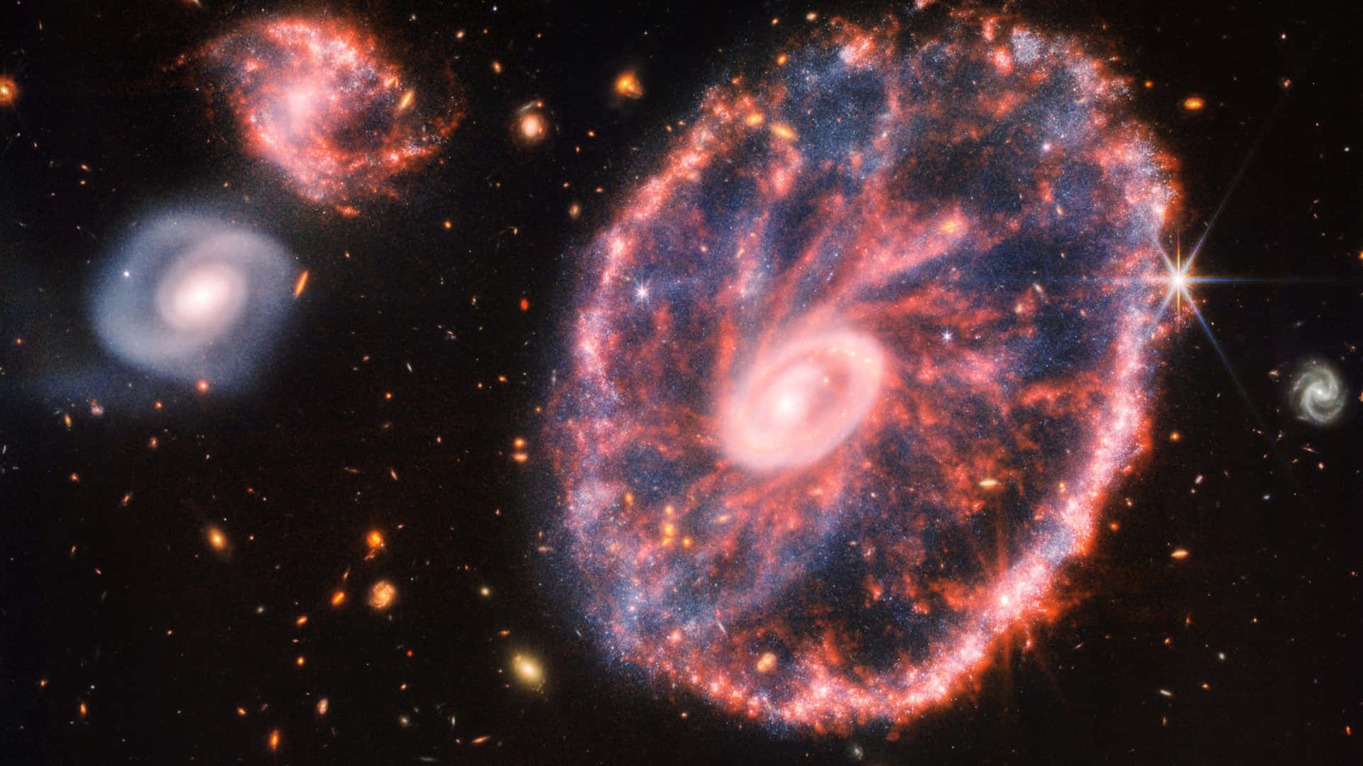 Imagende Las Galaxias Espirales Del Telescopio James Webb