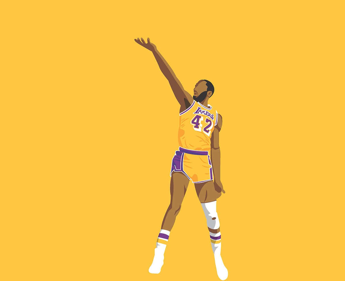 Vector Art Illustrationen af LA Lakers James Worthy Wallpaper Wallpaper