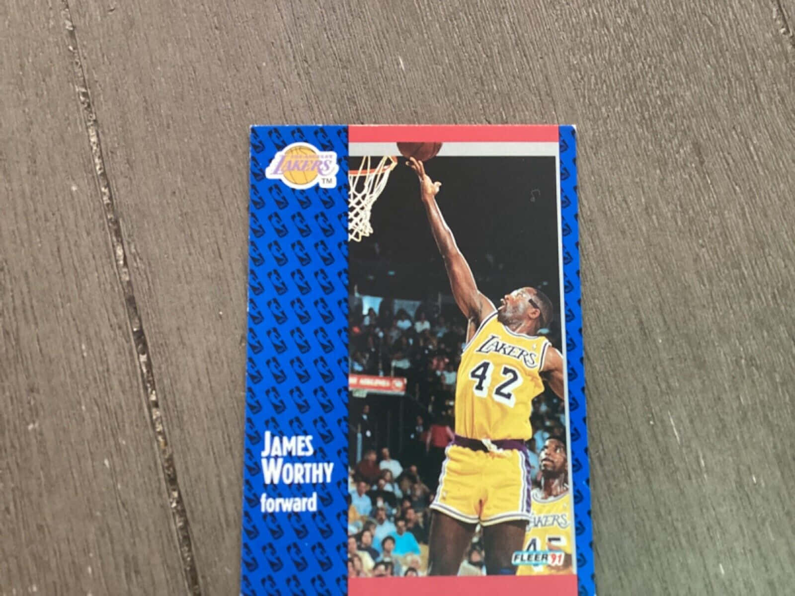 James Worthy Lay Up Shot Lakers fotokort Tapet Wallpaper
