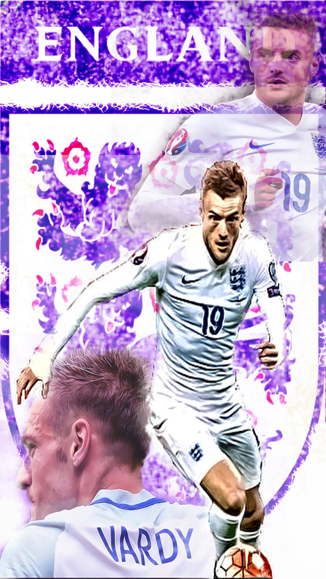 Jamie Vardy England Crest Wallpaper