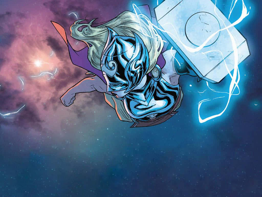 Jane Foster, the Mighty Thor, Soaring through the Skies Wallpaper
